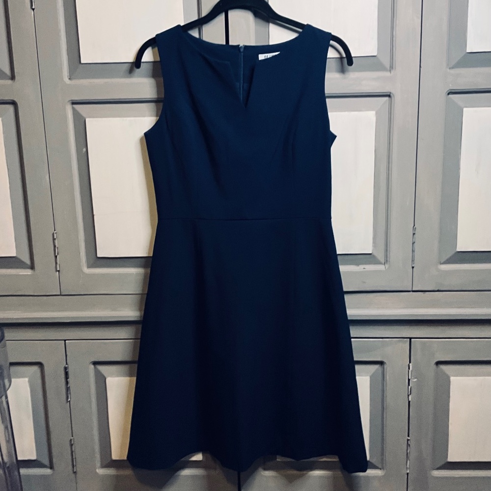 Navy Blue OF Mercer of New York Knee length sleeveless dress